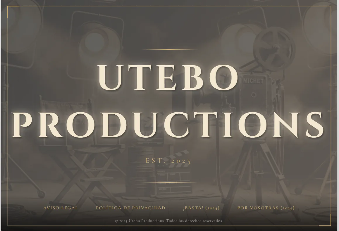 Portada de la web de Utebo Productions